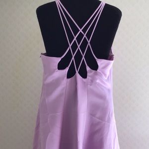 Prom Rhinestone dress tule puffy skirt detail back lavender bridesmaid gown